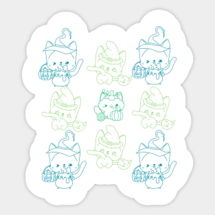 Cute cat pattern design Sticker